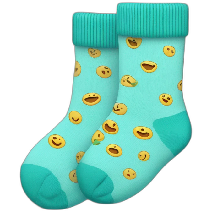 Socks with damp emoji