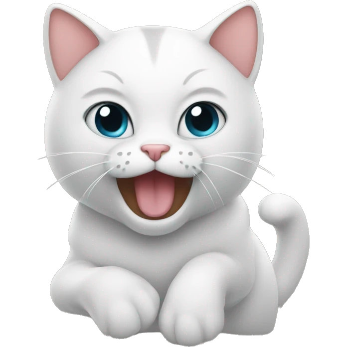 cat making woooo with  emoji