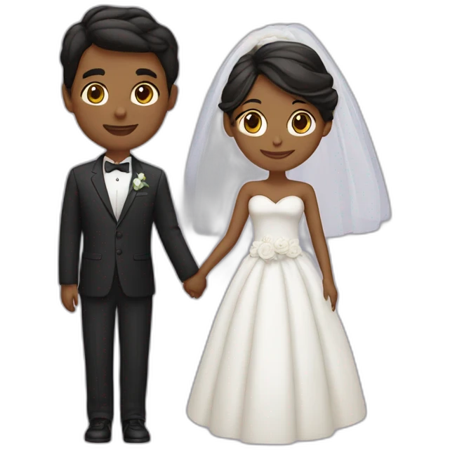 Girl marrying a boy emoji