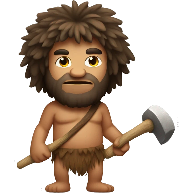 short caveman with club emoji