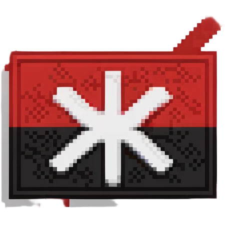 Flag of Amsterdam with three white X symbols on a red and black banner emoji