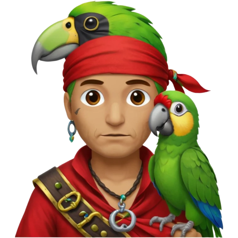 pirate and parrot emoji
