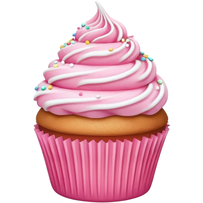pink cupcake with a swirl of frosting emoji