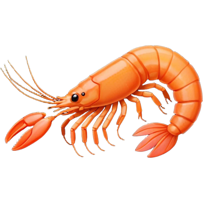 a shrimp in pixel art with "Envie de crevette" written below emoji