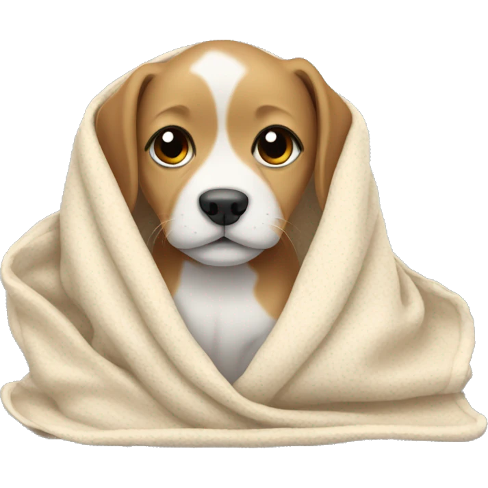 Puppy in a blanket  emoji