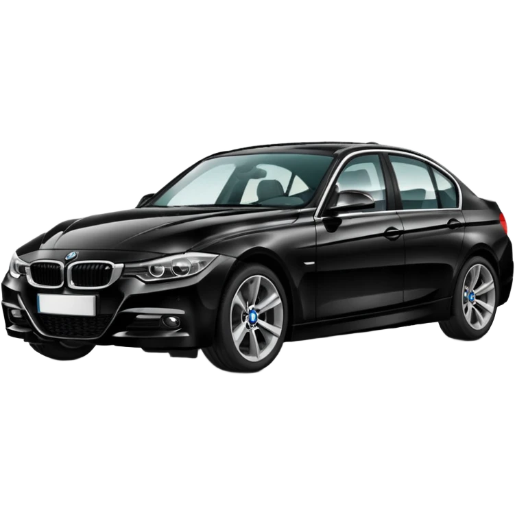 Une bmw serie 3 noir emoji