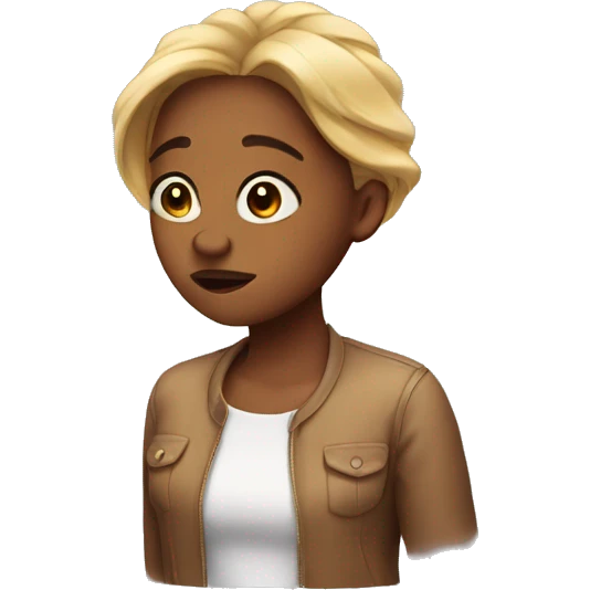 the girl feels bad emoji