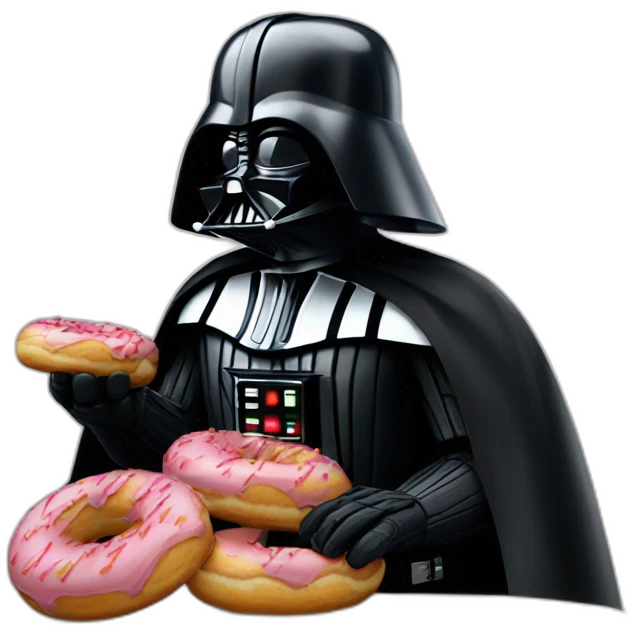 darth vader eating donnuts emoji