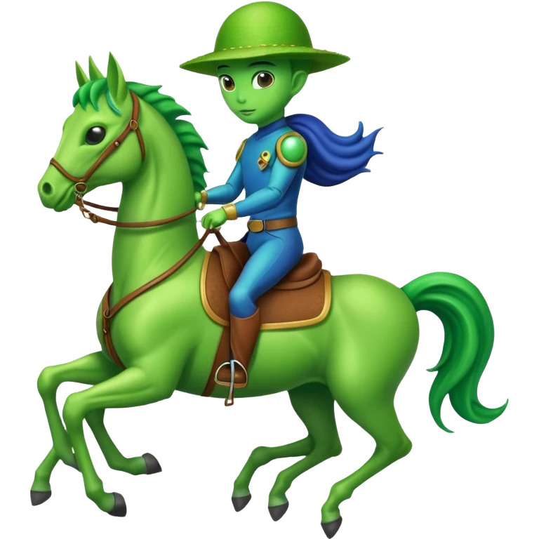 Alien on horse emoji