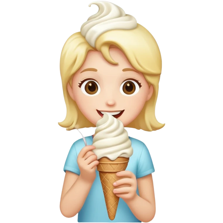 Bod eating ice cream emoji