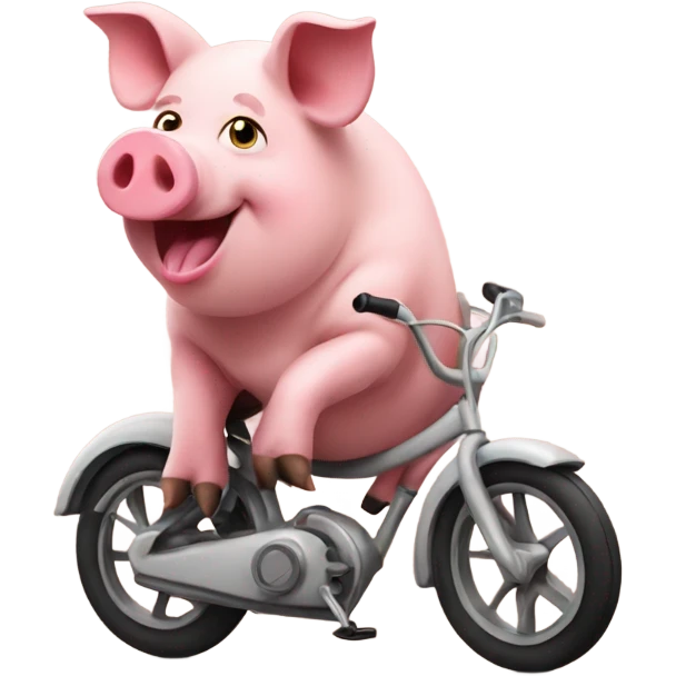 Pig on a bike  emoji