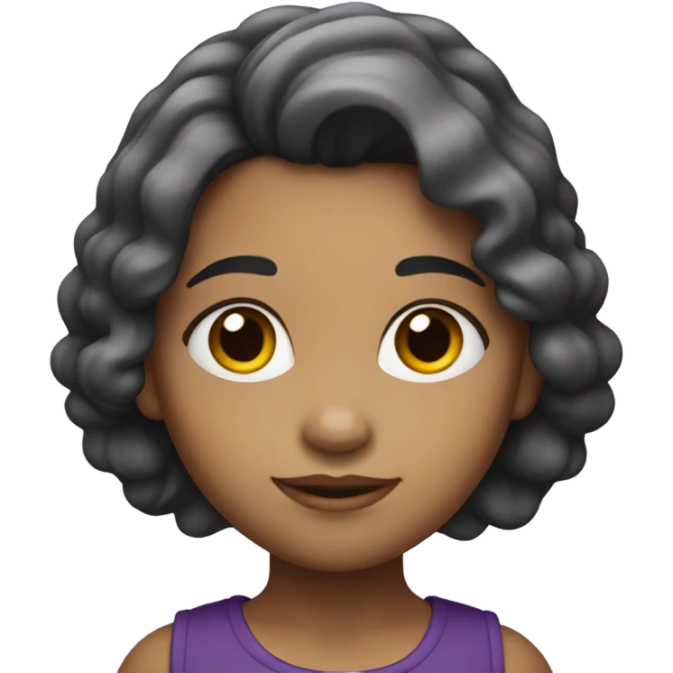 Niña pelo morado  emoji