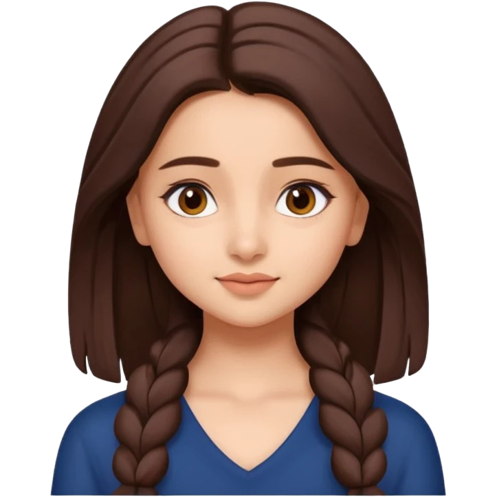 A pretty bratz genmoji of a girl looking like Alia Bhatt (bollywood actress) emoji
