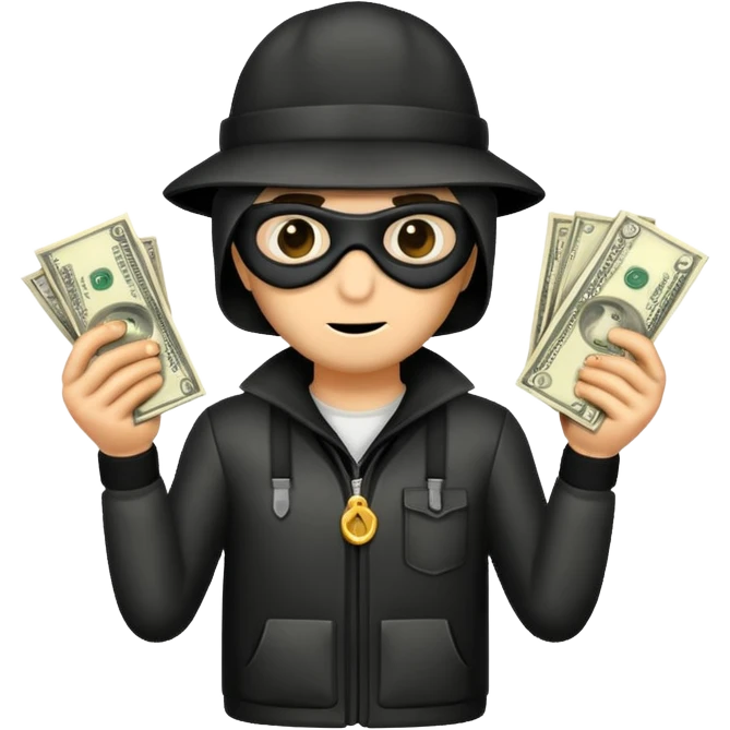 Robber with money emoji