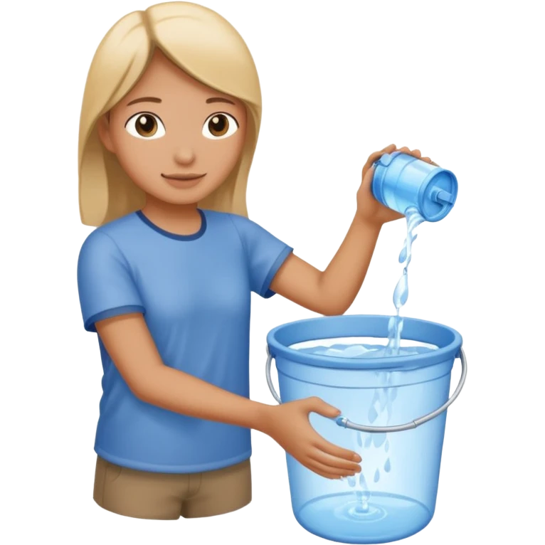 emptying a bucket of water emoji
