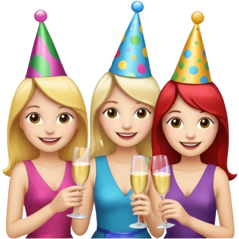 group of girls ready for a bacheloret party emoji