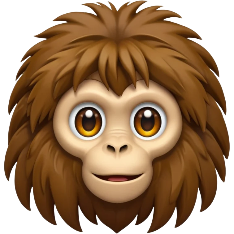 monkey with long hair emoji