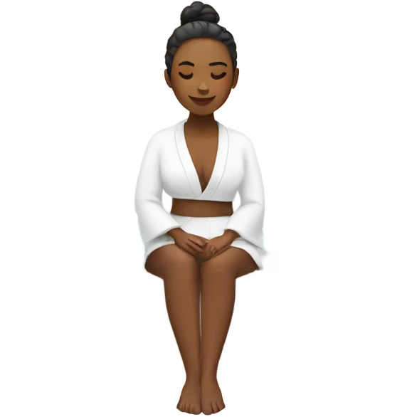 Girl relaxing in spa emoji