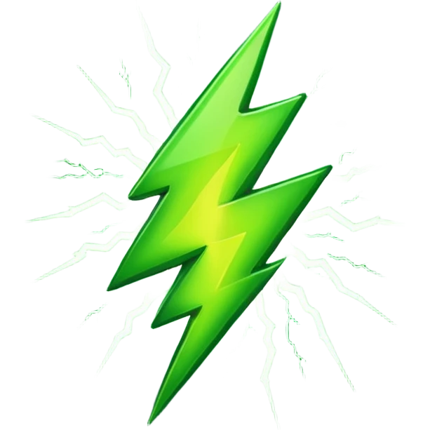 green lightning  emoji