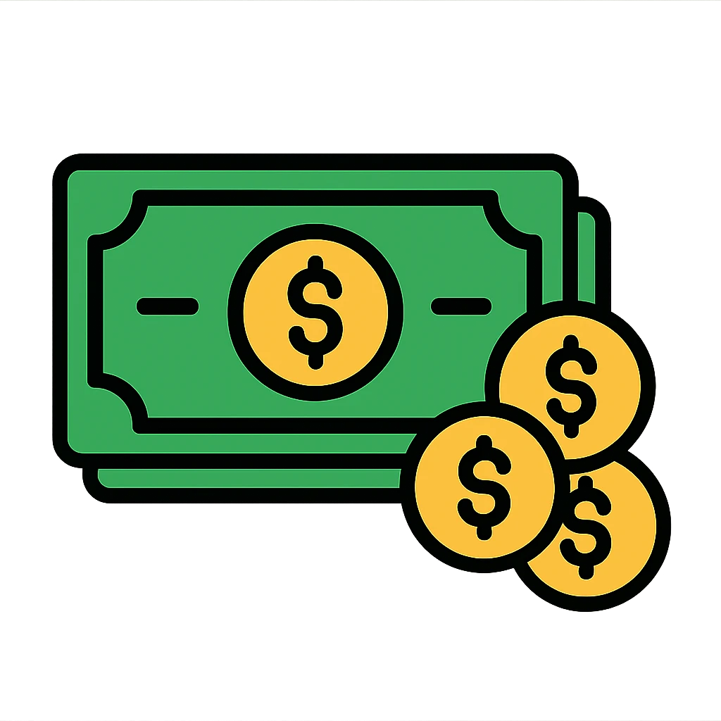 money, simple flat icon style emoji