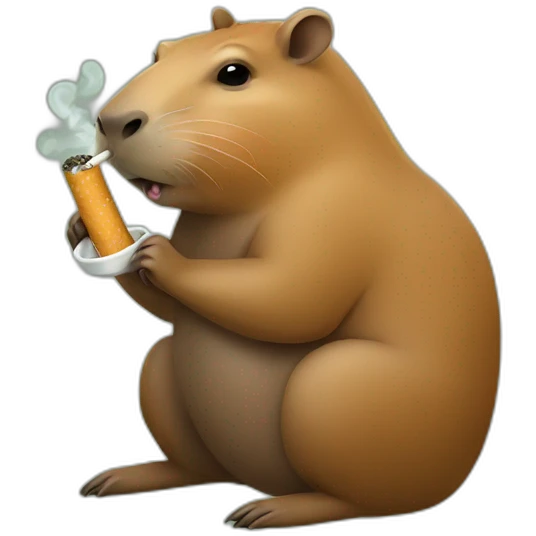 Capybara smoking a cigarette emoji