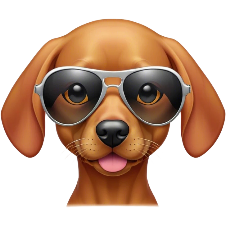 Viszla wearing sunglasses  emoji