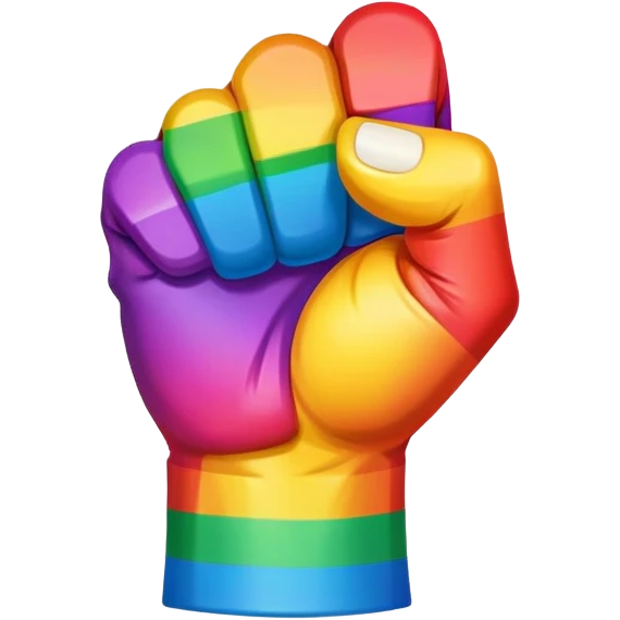 rainbow gay fist emoji