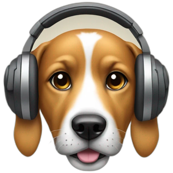 dog with headphones emoji