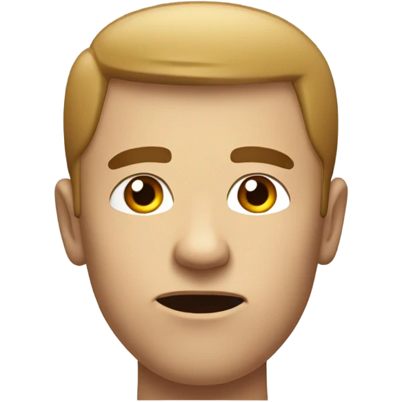 man lips bite and Face with Raised Eyebrow emoji