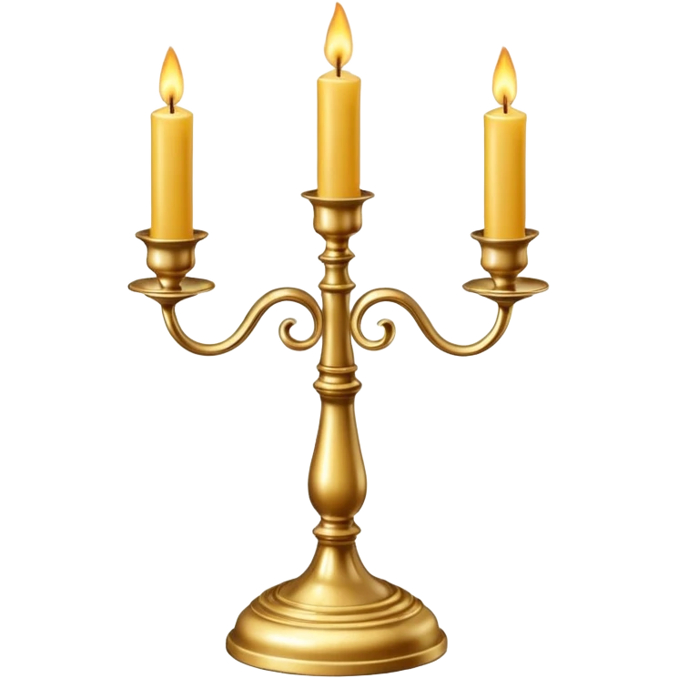golden candle stand emoji