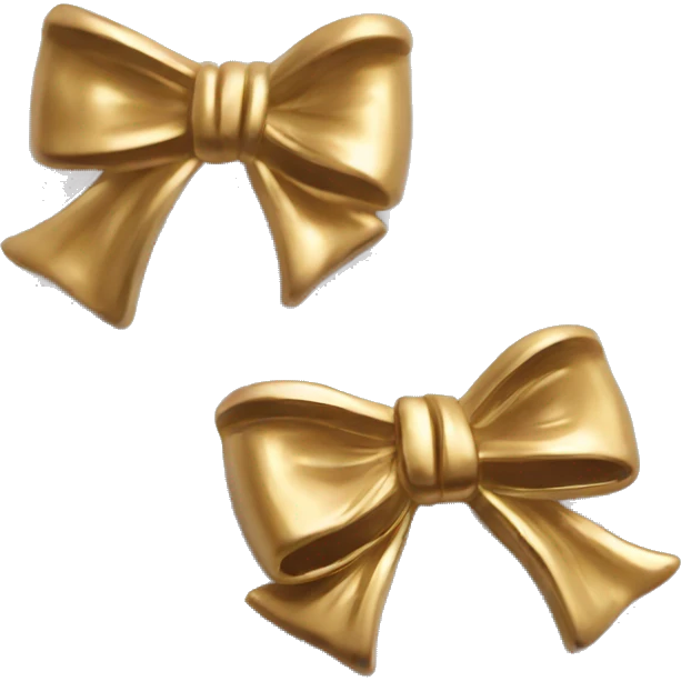gold bow earrings emoji