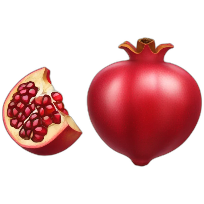 An opened pomegranate emoji