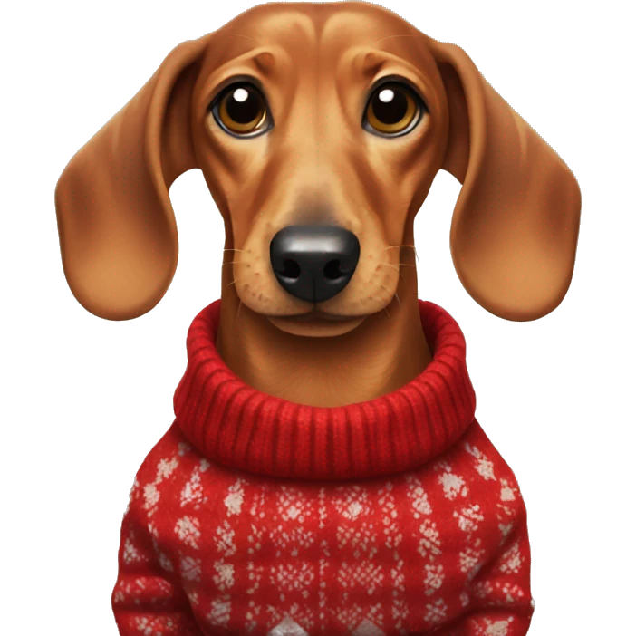 dachshund in a sweater emoji