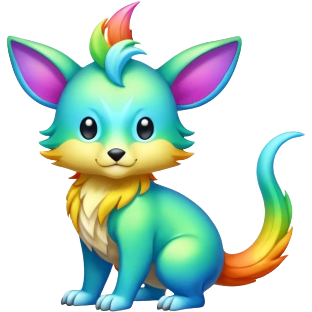 Shiny Colorful full-Colored Fionbri-creature by Falvie (full body) emoji