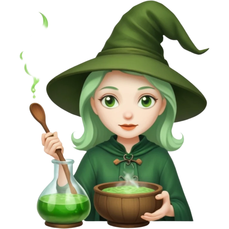 green witch cooking potion emoji