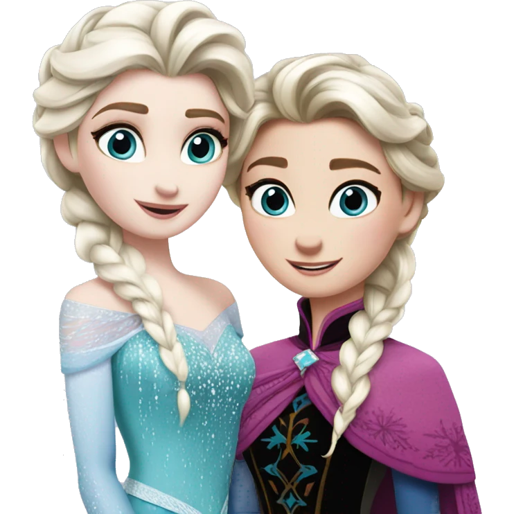 Elsa and anna  emoji