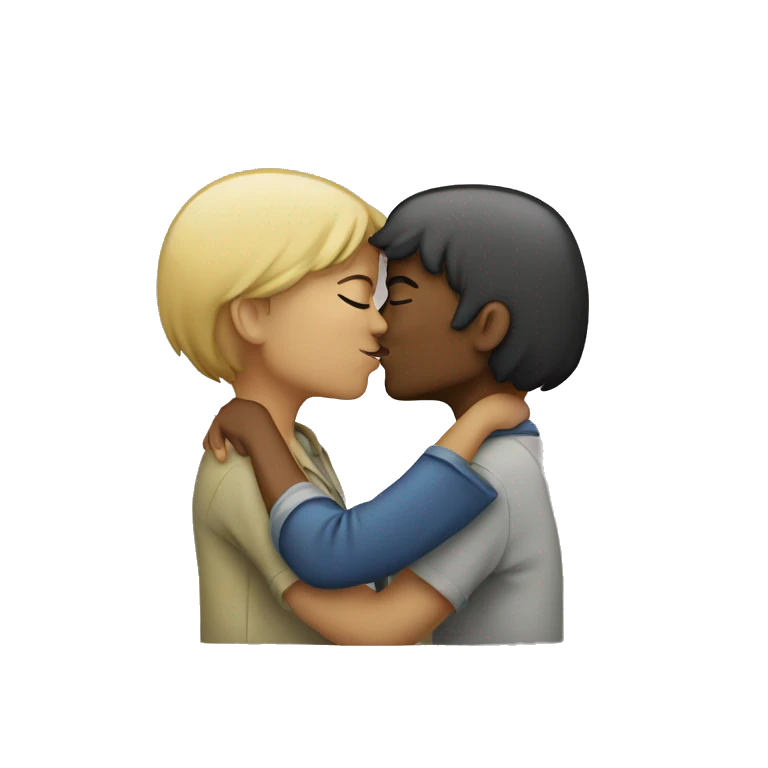 two people kissin emoji