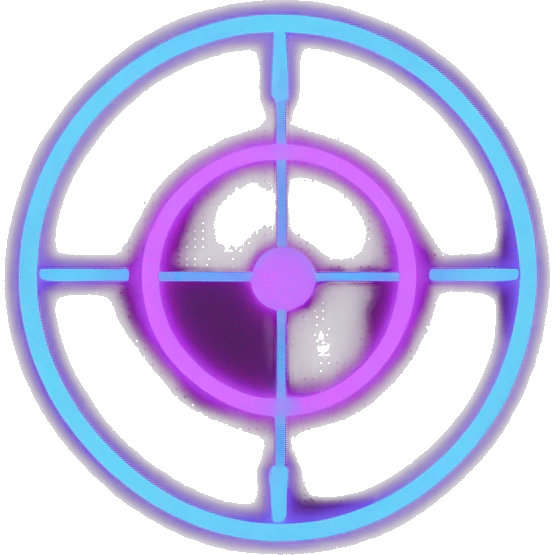 crosshair glowing neon emoji
