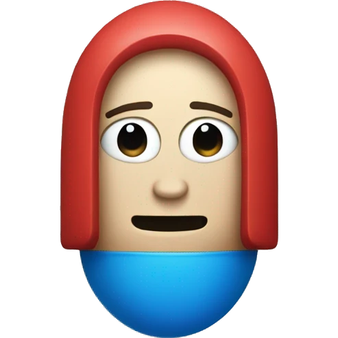 Blue and red pill emoji