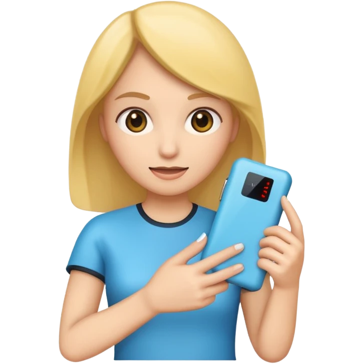 womn holding powerbank emoji