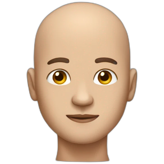 Man with concave chest and no hair emoji