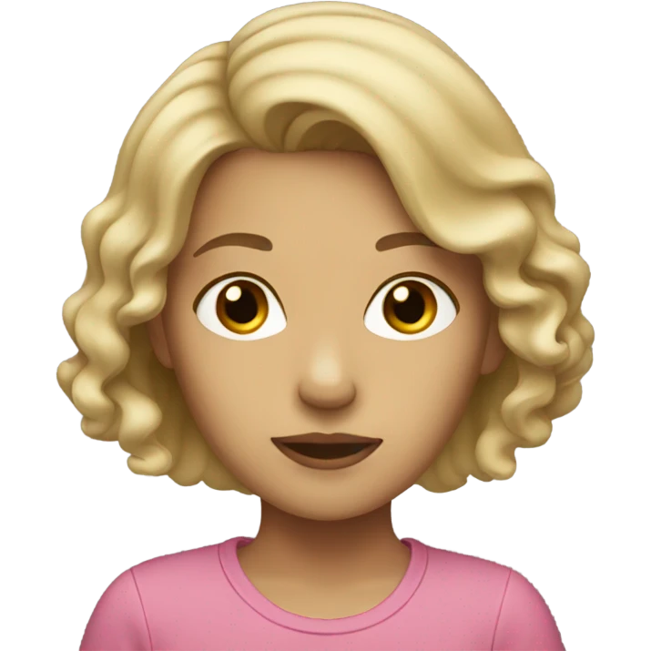 girl with dirty blonde hair  emoji