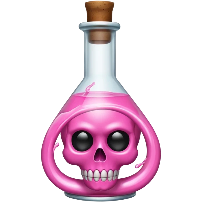 pink poison in a bottle emoji