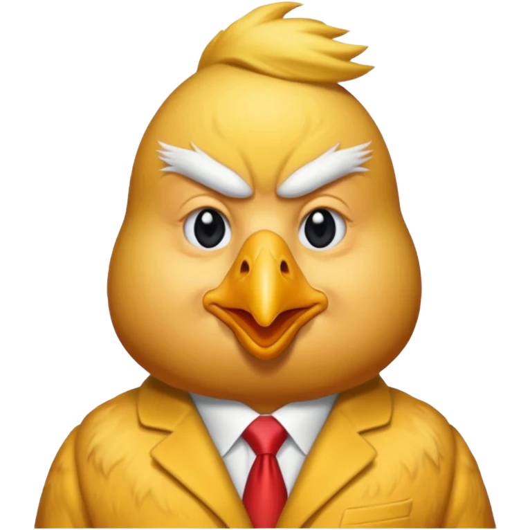 Donald trump dressed in a chicken suit emoji
