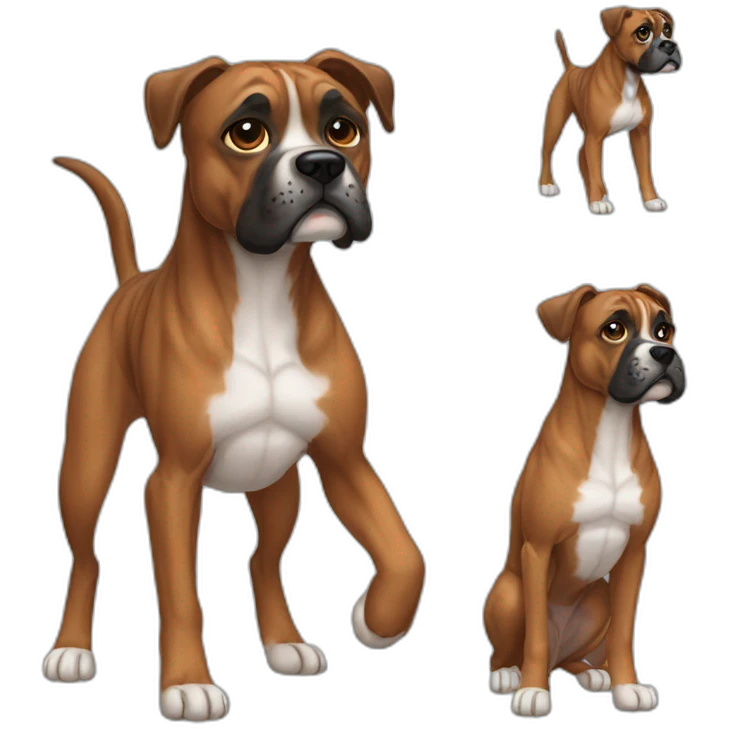 Dog boxer brindle emoji