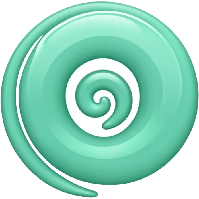 Mint green swirl emoji