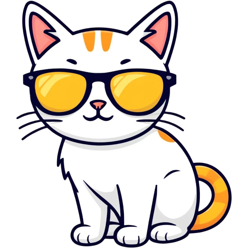 Cat with sunglasses emoji