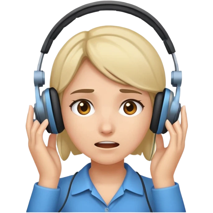 Girl stressed at work emoji