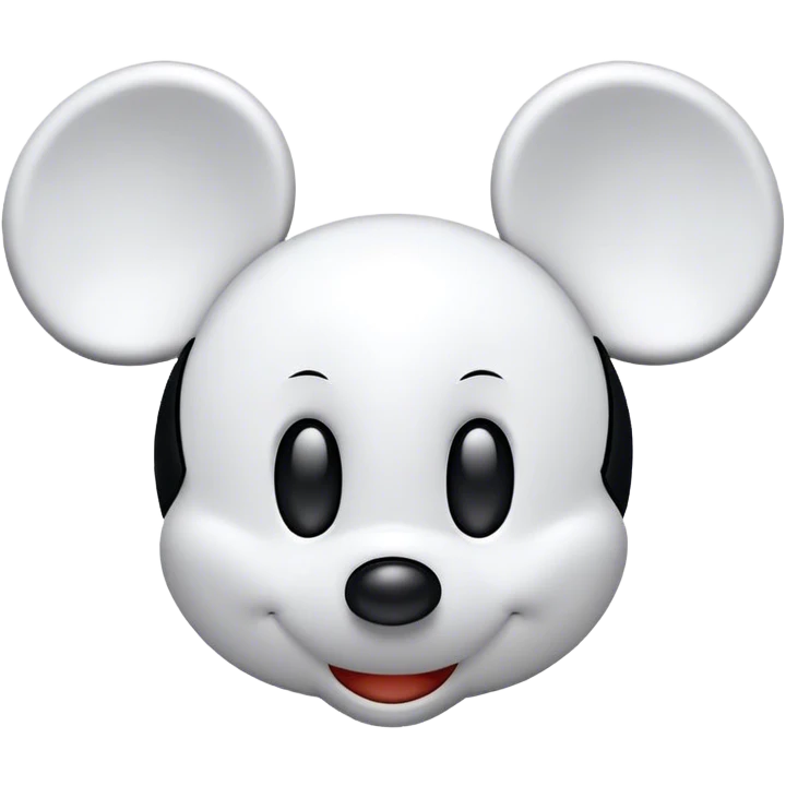 white Mickey plain no eyes no nose no mouth  emoji