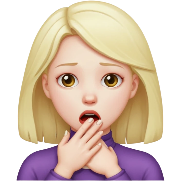 girl choking herself emoji